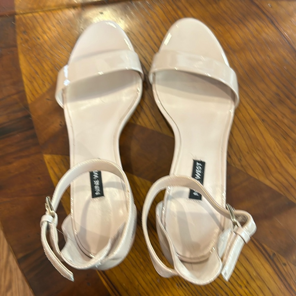 Nine West cream, colored heels,  heels are 3”;